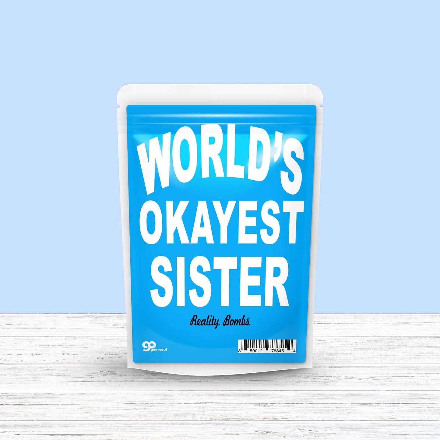 World’s Okayest Sister Bath Bombs - XL Pink Fizzers for Sisters - Handcrafted, Made in America, 2 Count