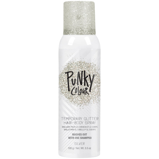 Punky Temporary Hair and Body Glitter Color Spray, Travel Spray, Lightweight, Adds Sparkly Shimmery Glow, Perfect to use On Hair, Skin