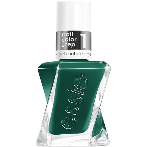essie gel couture, Long-Lasting Nail Polish, 8-free Vegan, Fashion Freedom, Green, In-Vest In Style, 0.46 fl oz Beauty & Personal Care essie