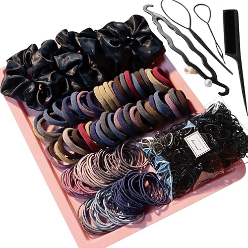 YANRONG 755PCS Hair Accessories for Woman Set Seamless Ponytail Holders Variety Hair Scrunchies Hair Bands Scrunchy Hair Ties For Thick and Curly