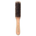 GranNaturals Boar Bristle Slick Back Hair Brush - Soft/Medium Smoothing Hairbrush to Style, Polish, & Lay Hair Down Flat to Create a Sleek Frizz Free