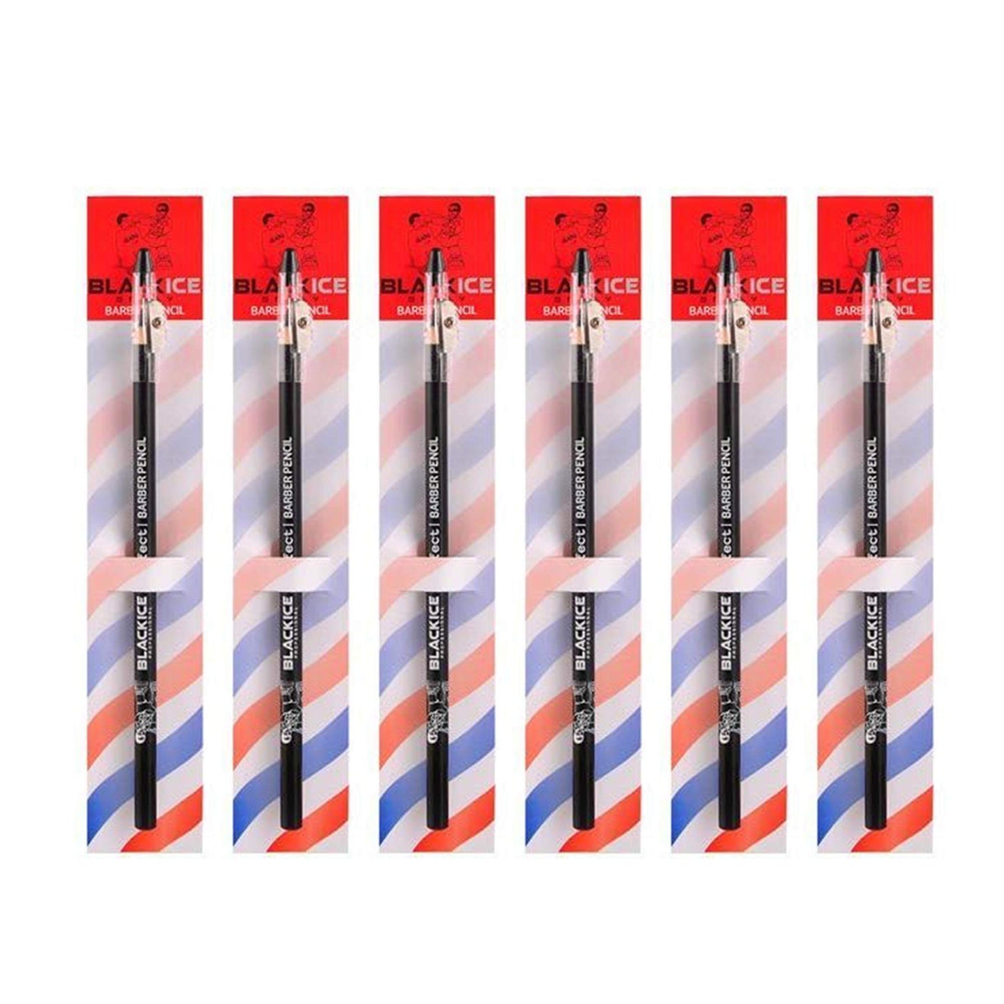 Black Ice Spray Barber Pencil (Black) - 6 pieces