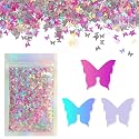 Pink Butterfly Face & Body Glitter - Chunky Glitter - Cosmetic Grade - Uses Include: Festival Rave Makeup Face Body Nails Resin Arts & Crafts, Resin