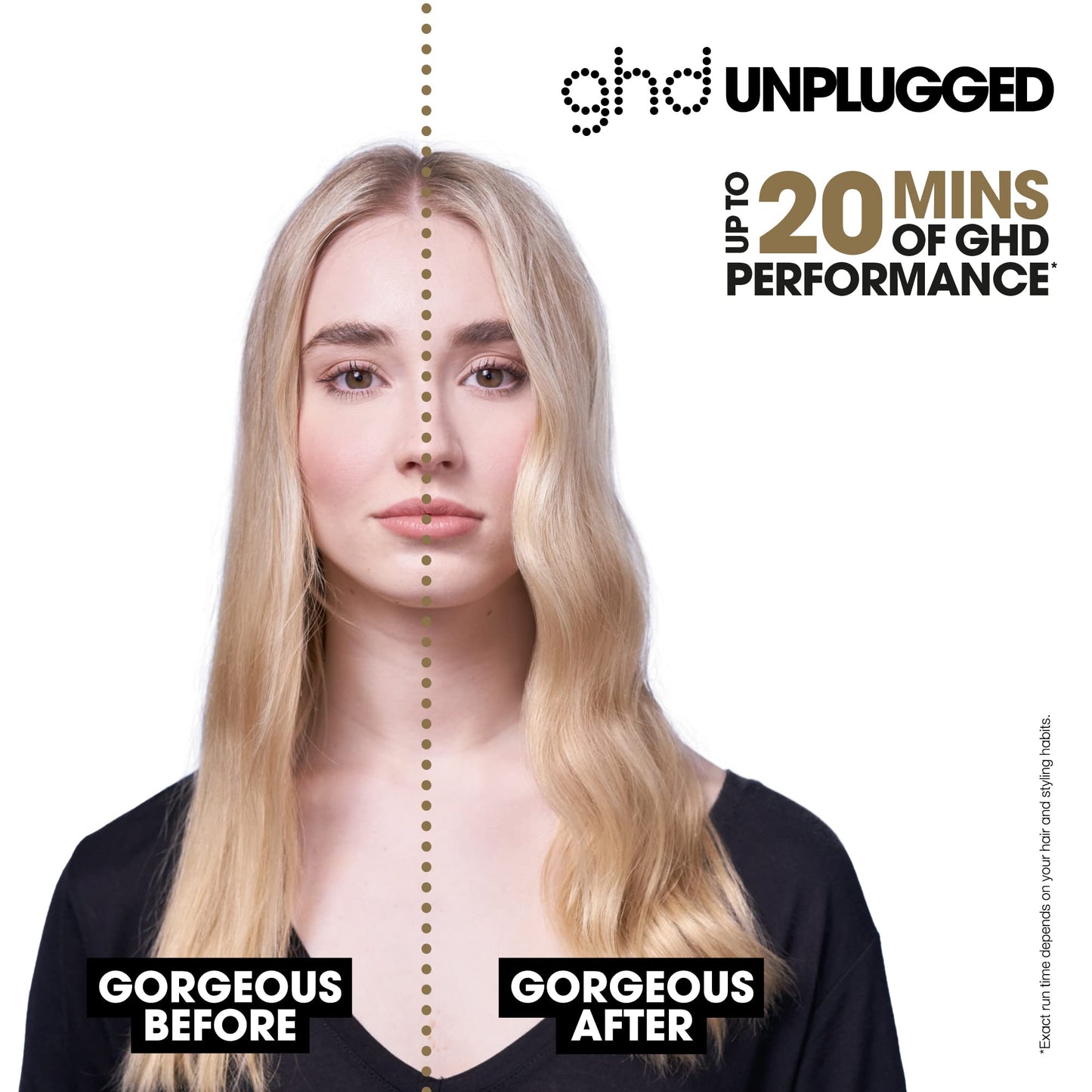 ghd Unplugged Styler ? 1" Cordless Flat Iron Hair Straightener, Professional Travel Straightening Iron with Heat-Resistant Case, USB-C Charging
