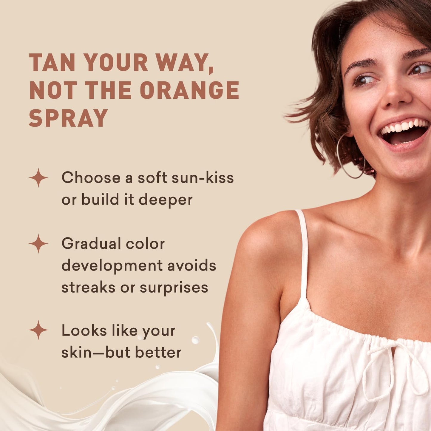 Sunless Tanning Lotion - Light to Medium tones | Indoor Self- Tanner | Body Tanning Lotion | Sun- Kissed Glow| Bronzer Lotion For All Skin Types |Just