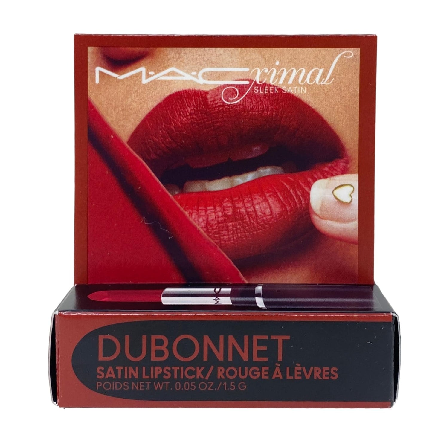 MAC Cosmetics Ximal Sleek Satin Mini Lipstick - 827 Dubonnet (Midtone wine) 0.05 Oz / 1.5 g
