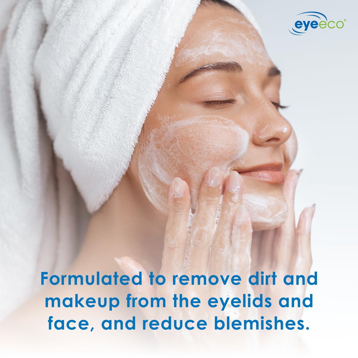 EYEECO Gentle Tea Tree Oil Foaming Facial Cleanser – 1.6oz – Non-Irritating Eyelid Cleanser & Face Wash with Tea Tree, Chamomile & Shea Butter