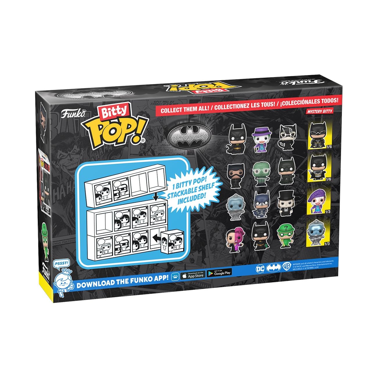 Funko Bitty POP! Batman 85th - Catwoman, 4-Pack and A Surprise Mystery Mini Figure - 0.9 Inch (2.2 Cm) - DC Comics Collectable - Stackable Display…