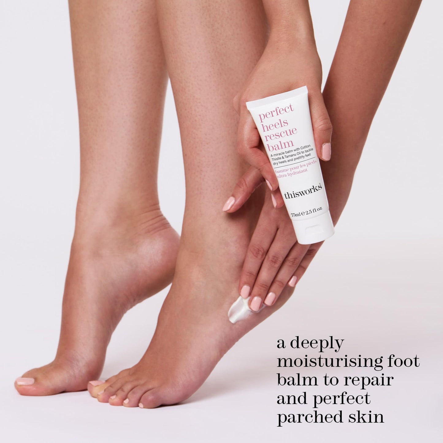 THISWORKS Perfect Heels Rescue Balm: A Natural Vegan Formula to Nourish, Repair and Moisturise with Cotton Thistle, Lemon and Lavender Essential Oils