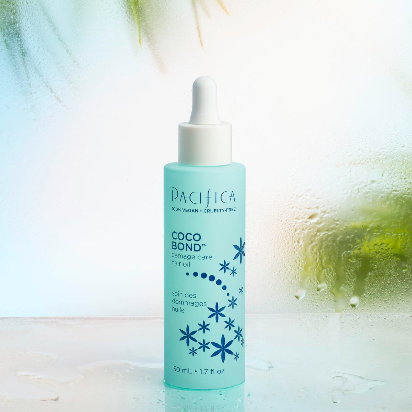 Pacifica Beauty, Coco Bond Hair Oil, Tame Flyaways, Overnight Treatment with Vitamins, Peptides, Moisturizing Repair for Glossy, Smooth