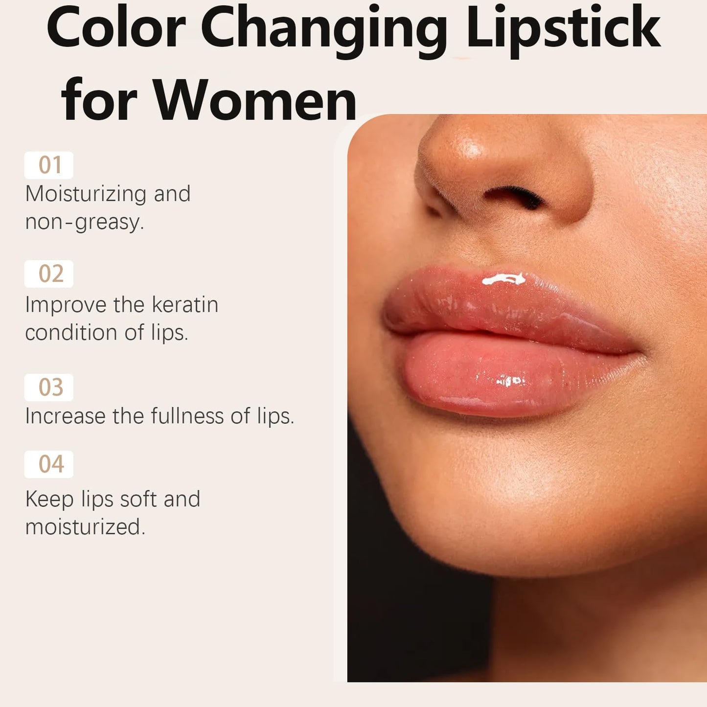 BOLUBOYA 2026 New Upgraded Color Changing Lipstick for Women, PH Lipstick Color Changing, Clear Lip stick That Changes Color (1PCS) Beauty and Personal Care BOLUBOYA
