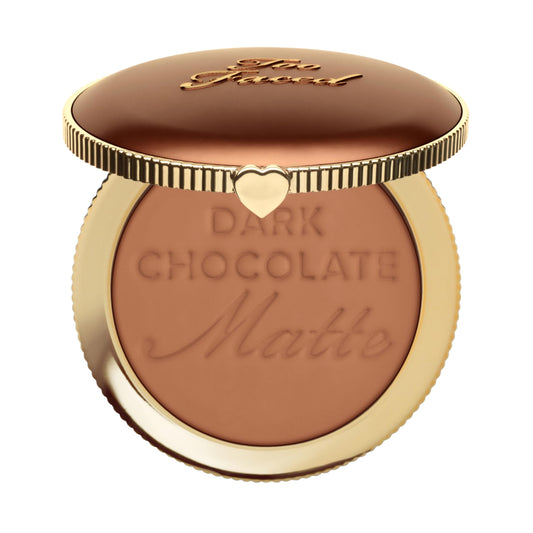 Too Faced Chocolate Soleil Matte Bronzer | Long Lasting + Cruelty Free with a Matte Finish, 0.28 Ounce, Dark Chocolate