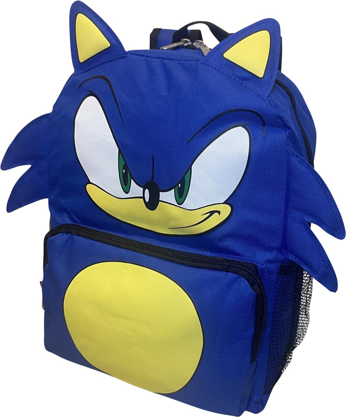 Ruz Sonic The Hedgehog Big Face School Backpack With 3D Ears And Quills (Sonic 14")
