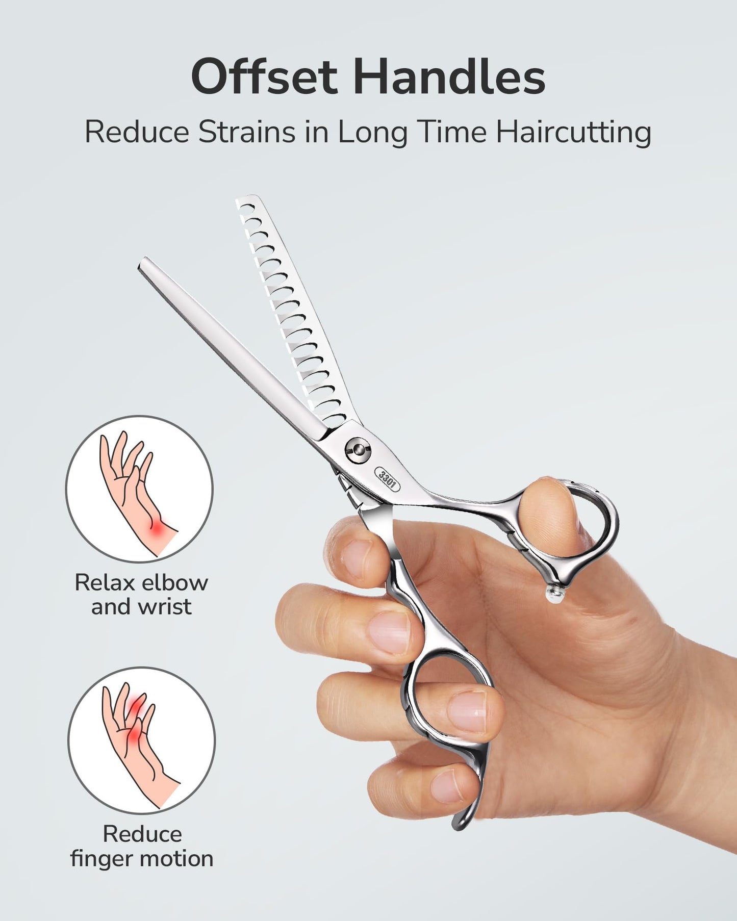 ULG Professional Thinning Shears with Comb - 6.5“ Japanese Stainless Steel Texturizing & Hair Cutting Scissors for Salon & Home Use Beauty and Personal Care ULG