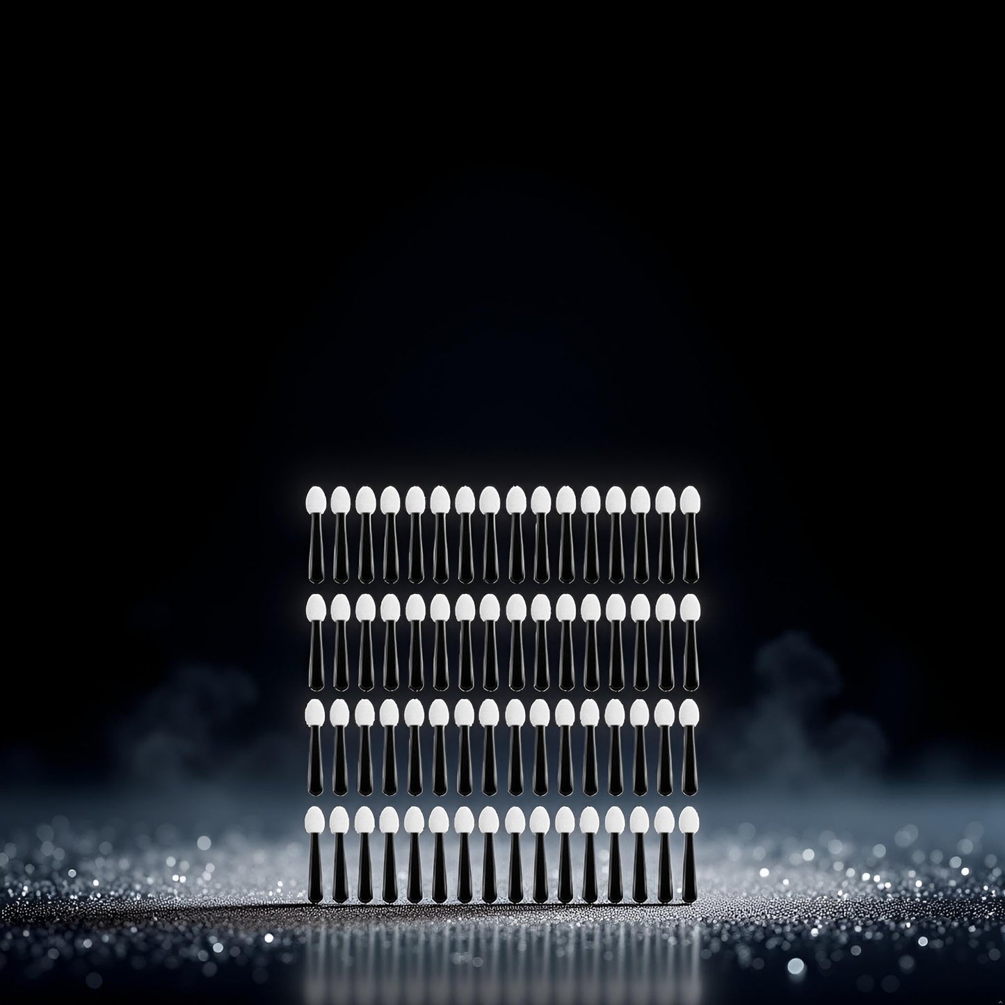 100Pcs Black White Small Eyeshadow Applicators Eye Shadow Sponge Applicator Sticks Eye Makeup Applicators Sponge Tip Make up Applicators Eyeshadow