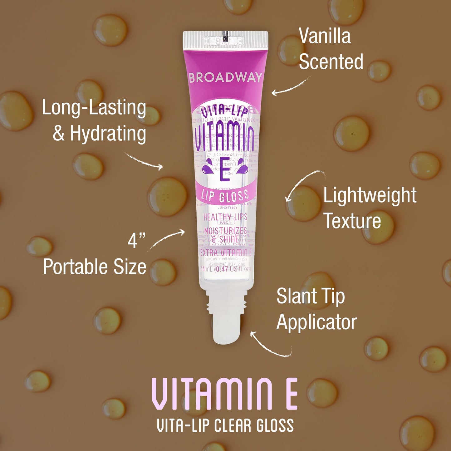 Ruby Kisses Broadway Vita-Lip Clear Lip Gloss (10 Pack), Hydrating & Soothing Formula with Vitamin, High-Shine Non-Sticky Lip Balm with Mint, Rosehip,