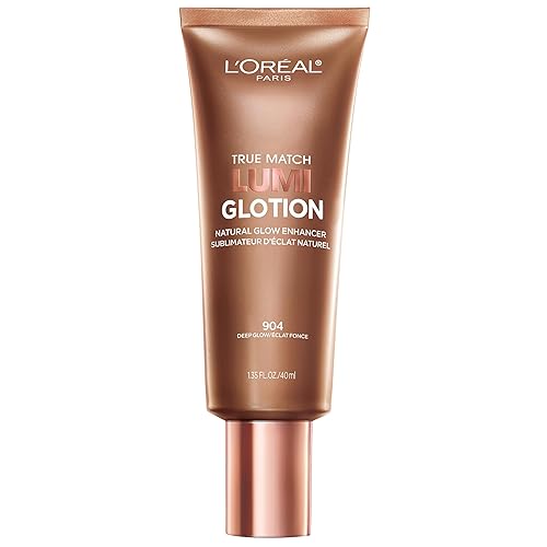 L'Oreal Paris Makeup True Match Lumi Glotion, Natural Glow Enhancer, Illuminator Highlighter, Bronzing Drops For a Sun-Kissed Glow, 904 Deep