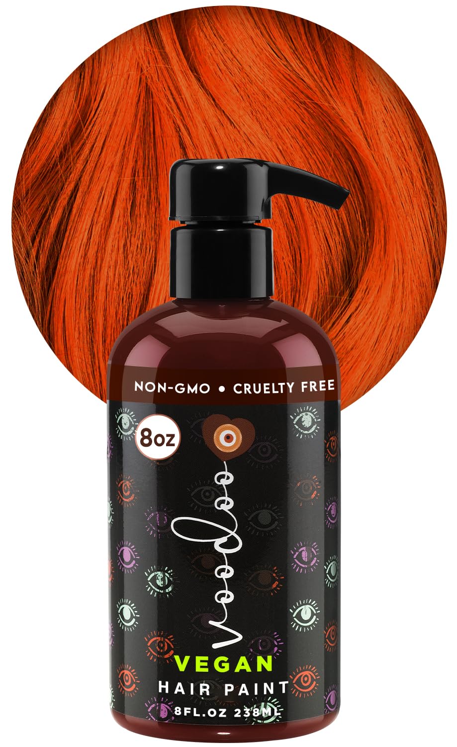 MOEHAIR Semi-Permanent Hair Color | Cowboy Copper Hair Dye 8 Oz | No Ammonia, Sulfate or Paraben | Vegan & Cruelty-Free | Voodoo Venetian Red Copper