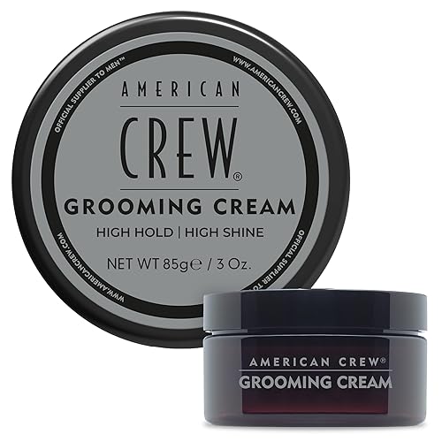 American Crew Men's Grooming Cream, Like Hair Gel with High Hold & High Shine, Stocking Stuffer for Him, 3 oz