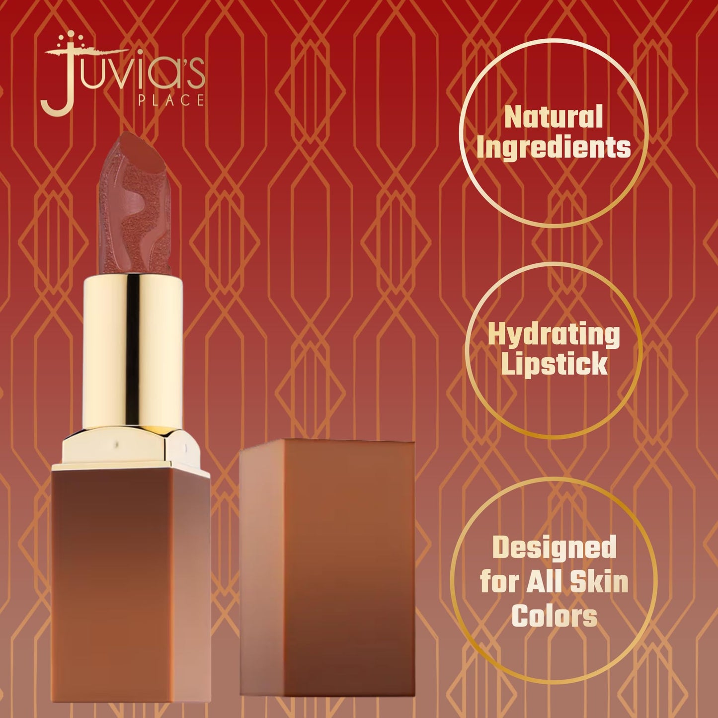 Juvia's Place Nubian Earth Matte Lipstick Clay - Hydrating Long-lasting Lipstick, Richly Pigmented Lip Makeup, Creamy with Matte Finish Beauty & Lip