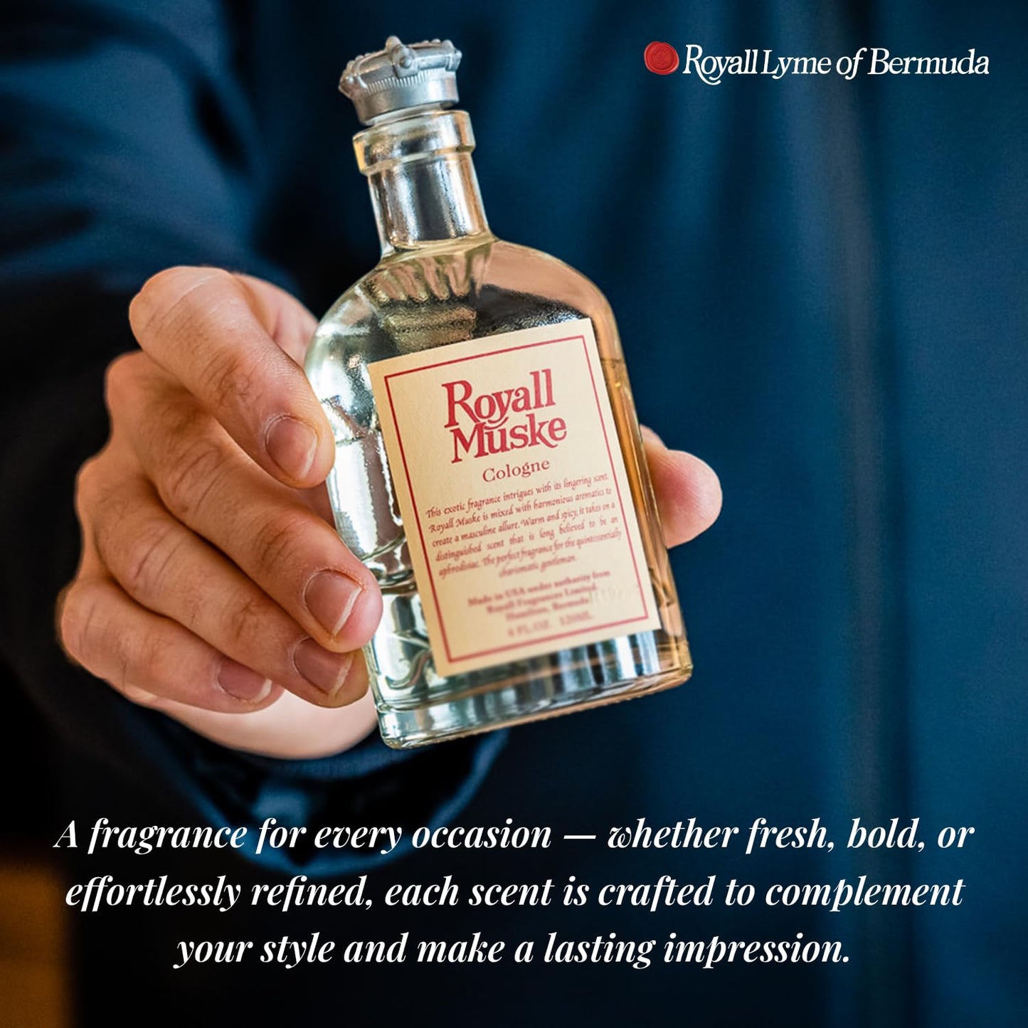 Royall Muske Cologne, Classic Aftershave Scent for Men with Bay Rum, Royal Lyme Fine Perfume, Fragrance Gift, Masculine Grooming Spray, Timeless Men’s