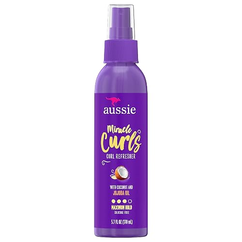 Aussie Miracle Curls Refresher Spray Gel With Coconut & Jojoba Oil 5.7 Fl oz, 4.272 Fl oz