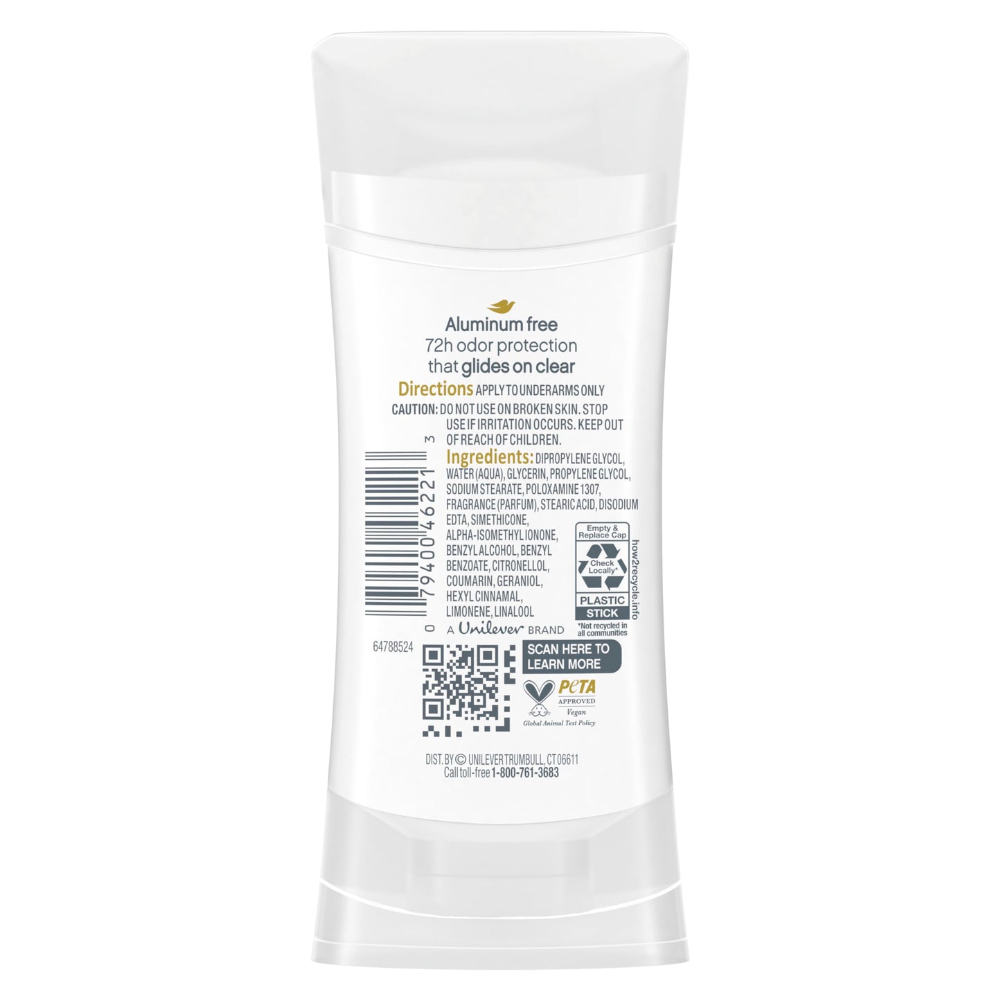 Dove Aluminum Free Deodorant for Women Cucumber and Green Tea 72 hour odor protection 2.6 oz Beauty and Personal Care Dove