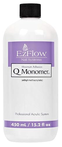 Ezflow Q Monomer Acrylic Nail Liquid - Acrylic Liquid Monomer for Strong Nails Extensions, Nail Enhancement & Sculpting, DIY Salon At-Home Use, 15.2 Beauty & Personal Care EzFlow
