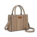 Wrangler Mini Tote Bag for Women Cute Small Satchel Purse Top-handle Handbag Crossbody Puese with Adjustable Strap Khaki WG70S-8120KH