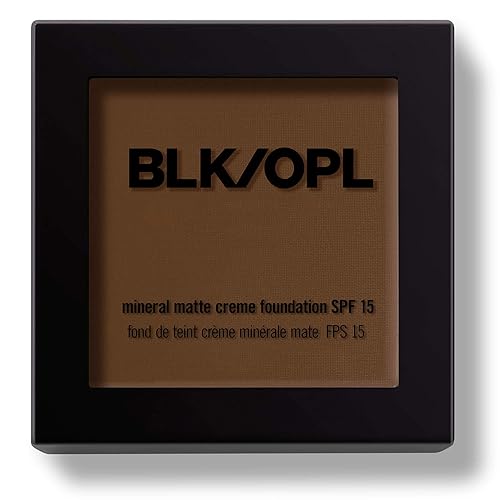 BLK/OPL Mineral Matte Creme Powder Foundation, True Color - SPF 15 Buildable & Blendable Face Foundation Makeup with Matte Finish - Full Coverage