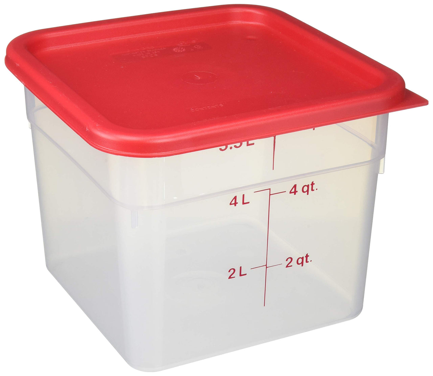 Cambro 6SFSPP190 Translucent Food Container With Lid, 6-Quart