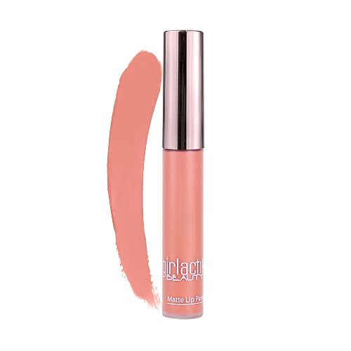 Girlactik Long Lasting Matte Lip Paint Liquid Lipstick in Allure- Long wearing, Smooth Application, Pigmented, Non-Crack Formula, Lightweight, 7.5 ml