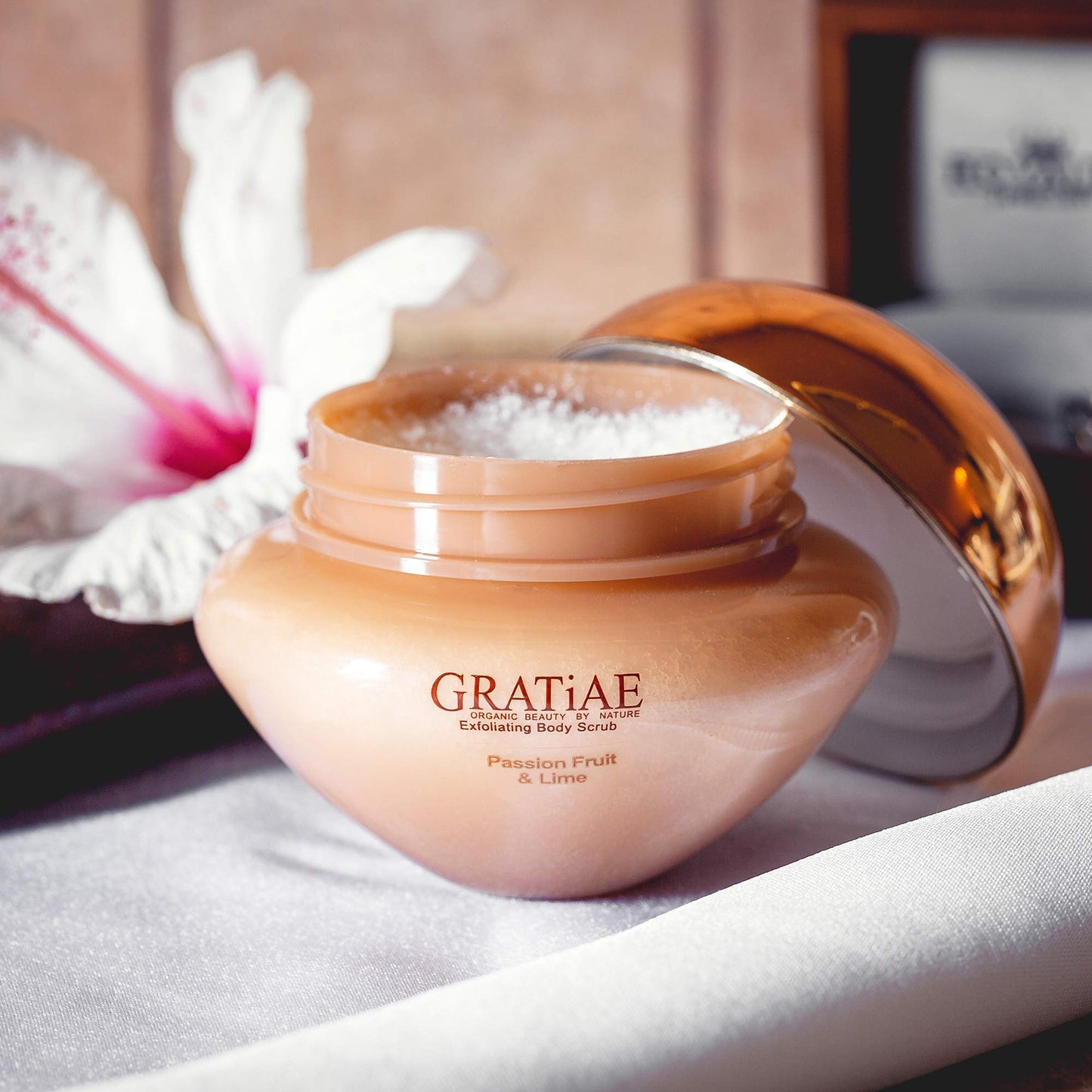 Gratiae Organics Exfoliating Body Scrub, Passion Fruit and Lime for All Skin Types 8.5 Fl oz