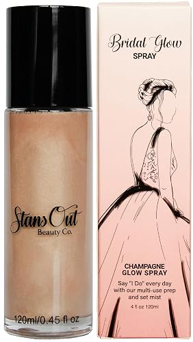 StansOut Beauty Co Bridal Glow Setting Spray | Dewy Illuminating Face Mist Fixing Spray for Makeup Finish | Long-Lasting Makeup Setting Spray for Face
