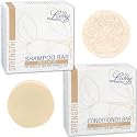 Bar Shampoo and Conditioner by Luxiny - Sulfate Free, Unscented Set With 1 Shampoo Bar (60g) & 1 Deep Conditioner Bar (50g), Made in USA (Fragrance