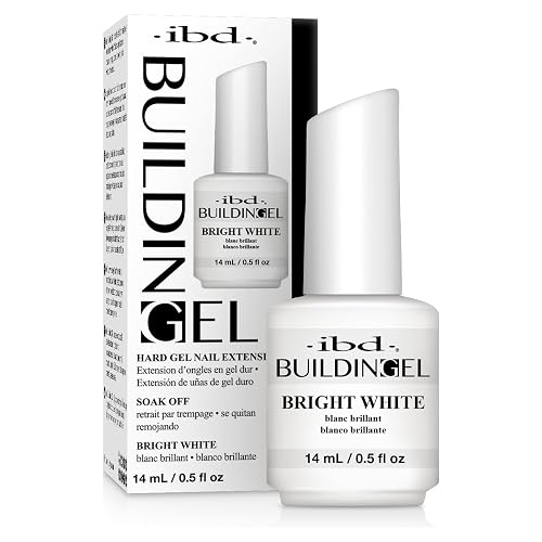 IBD Builder Gel for Nails, Round - Bright White, UV/LED Gels Hard Nail Extensions & Sculpting Strong Long-Lasting Enhancement, Made in USA, 0.5 oz, 1 Beauty & Personal Care IBD