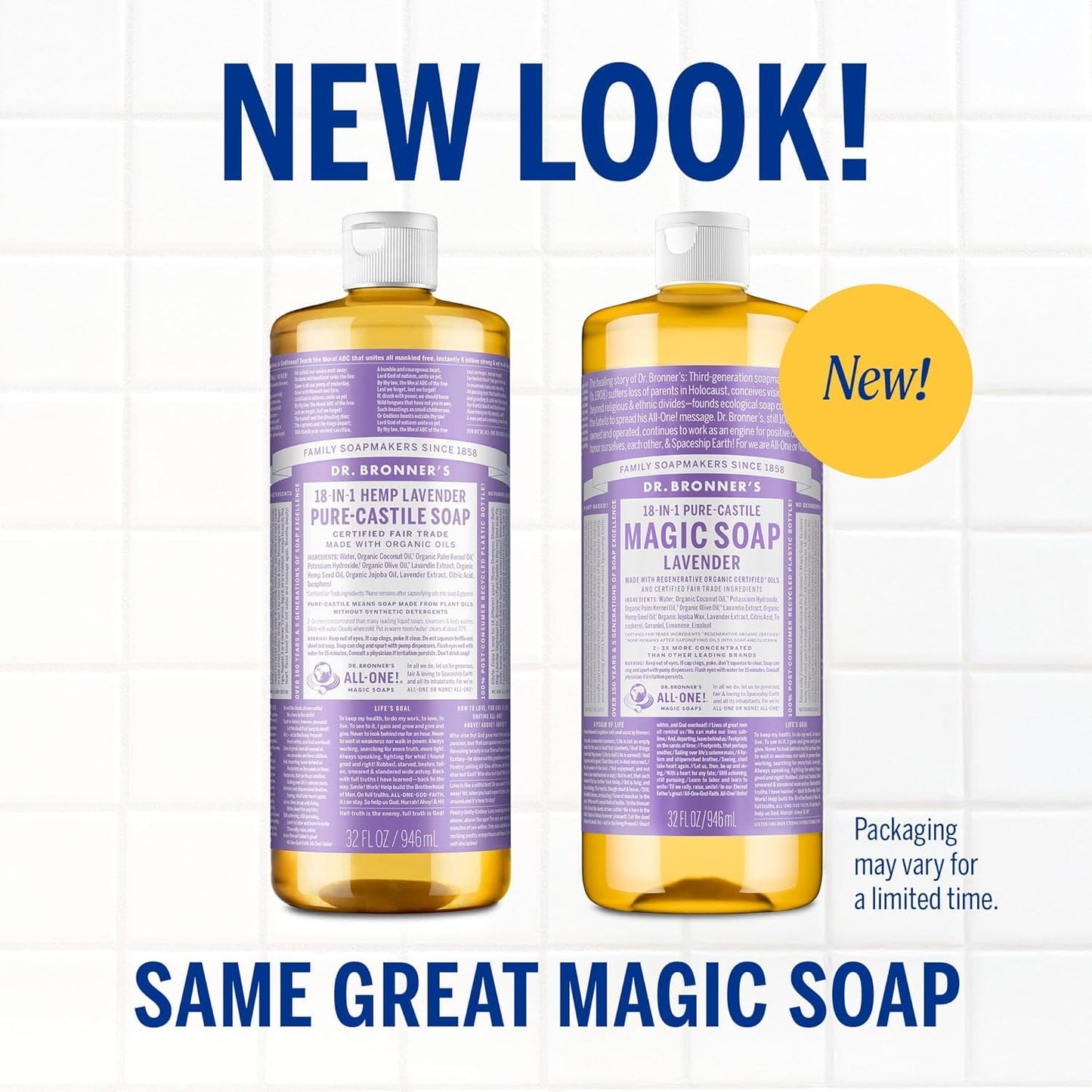 Dr. Bronner's Pure-Castile Liquid Soap, Made with Organic Oils, 18-in-1 Uses: Face, Body, Hair, Laundry, Pets and Dishes, Concentrated, Vegan