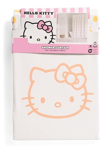 Jay Franco & Sons, Inc. Hello Kitty Shower Curtain, 72 x 72 inches (Pastel Ombre Hello Kitty, One Size)