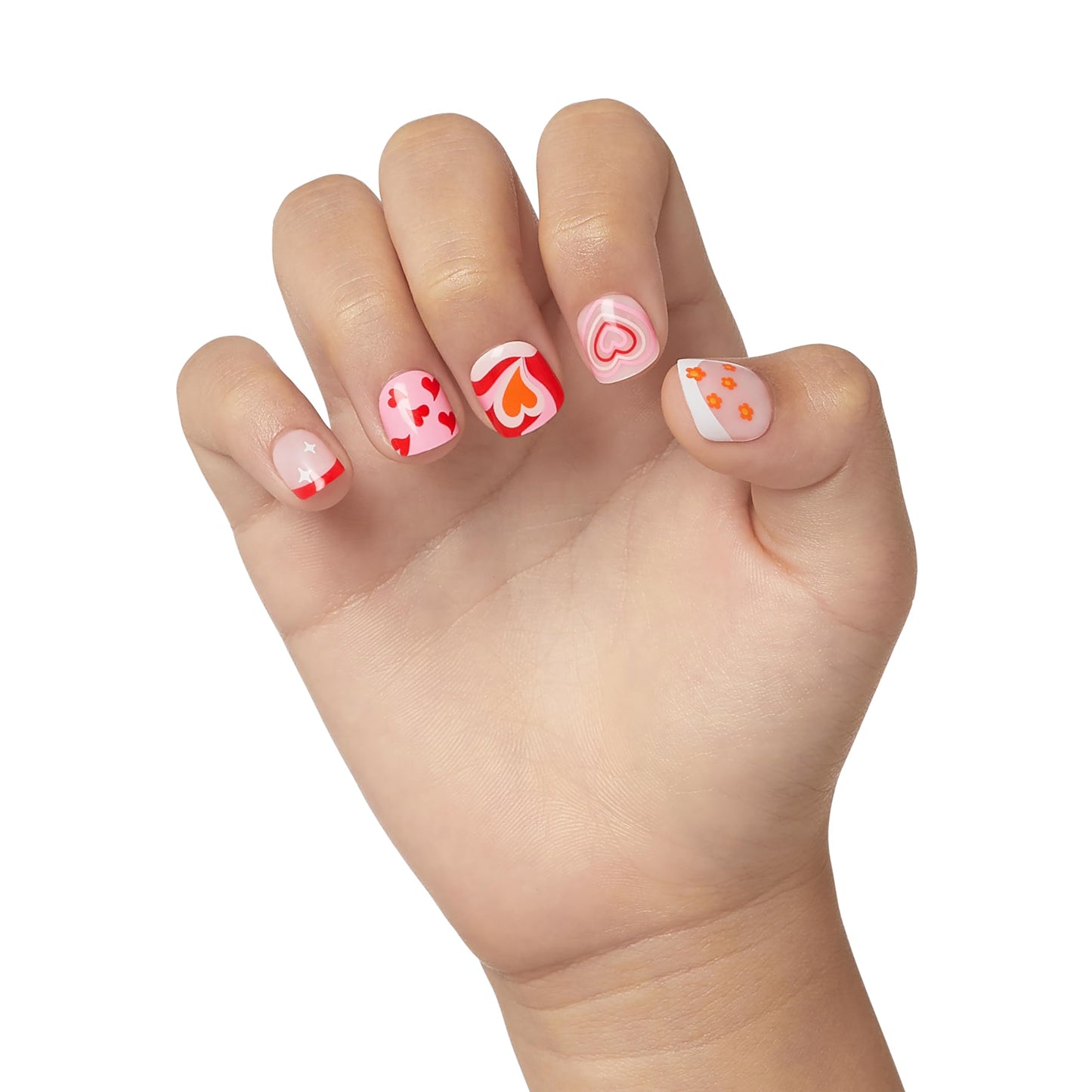 Kiss Impress No Glue Mani Press On Nails, Mini, 'Playground', Pink, Kids Size, Squoval Shape, Includes 20 Nails, 1 Mini File Beauty & Personal Care imPRESS