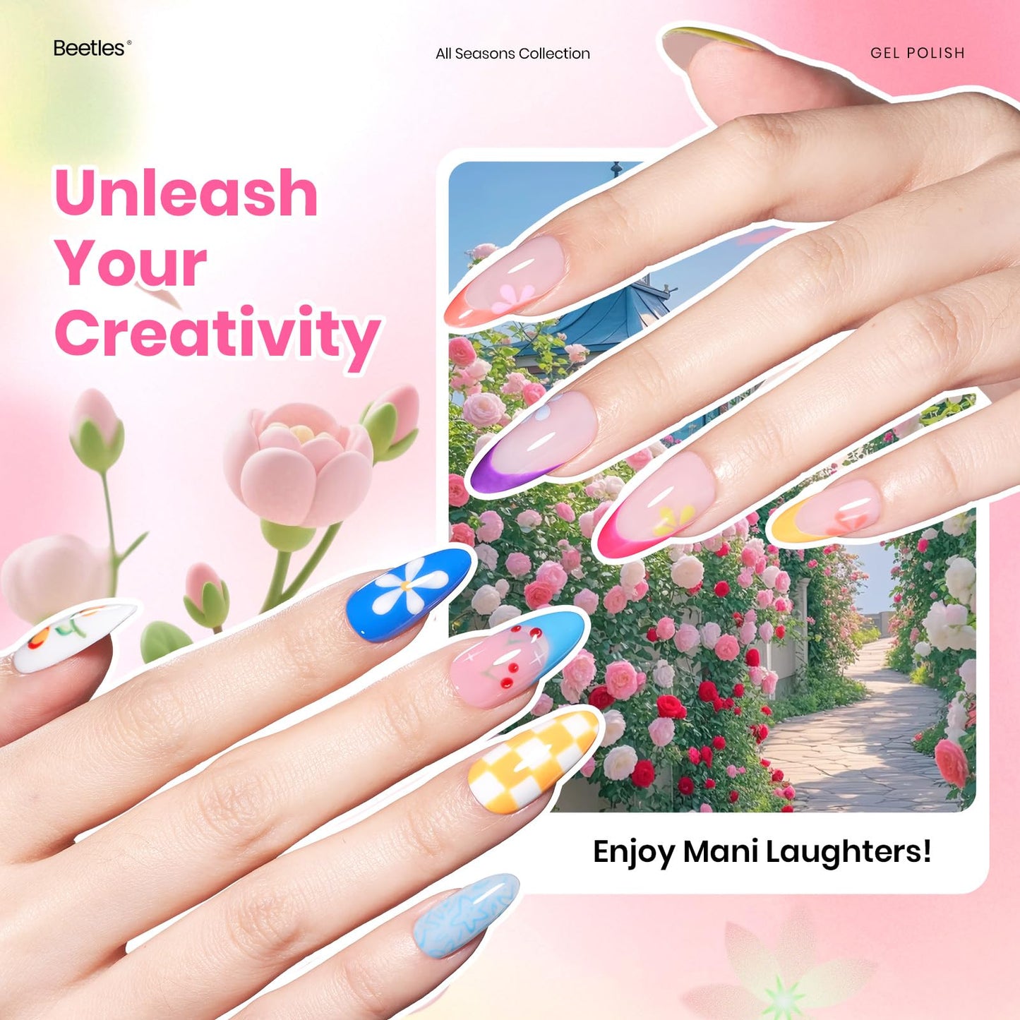 Beetles Neon Gel Polish Set - 36 Colors Dewdrop Flora Nail Gel, Jelly Pink Milky White Yellow Purple Green Natural Classic Shade, Soak Off UV LED Home Beauty and Personal Care beetles Gel Polish