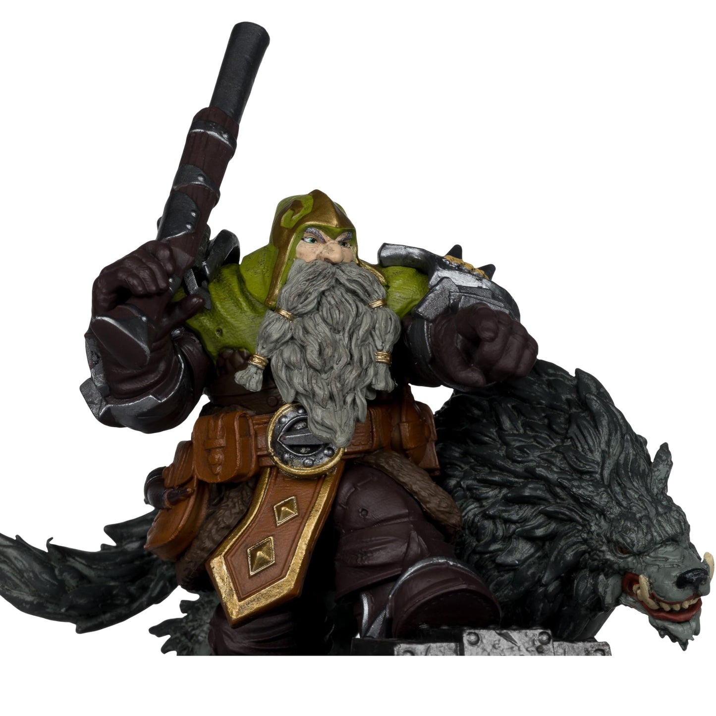 McFarlane Toys - World of Warcraft Dwarf Hunter: Beast Master & Marksman 1:12 Scale Posed Figure