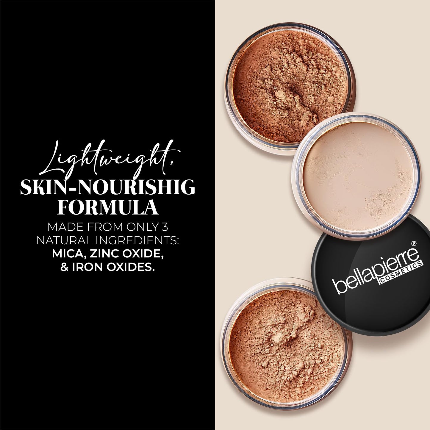 Bellapierre Mineral Foundation SPF 15 - Loose Powder Foundation, Full Coverage Mineral Makeup with Matte Finish - Vegan, Cruelty Free, Hypoallergenic