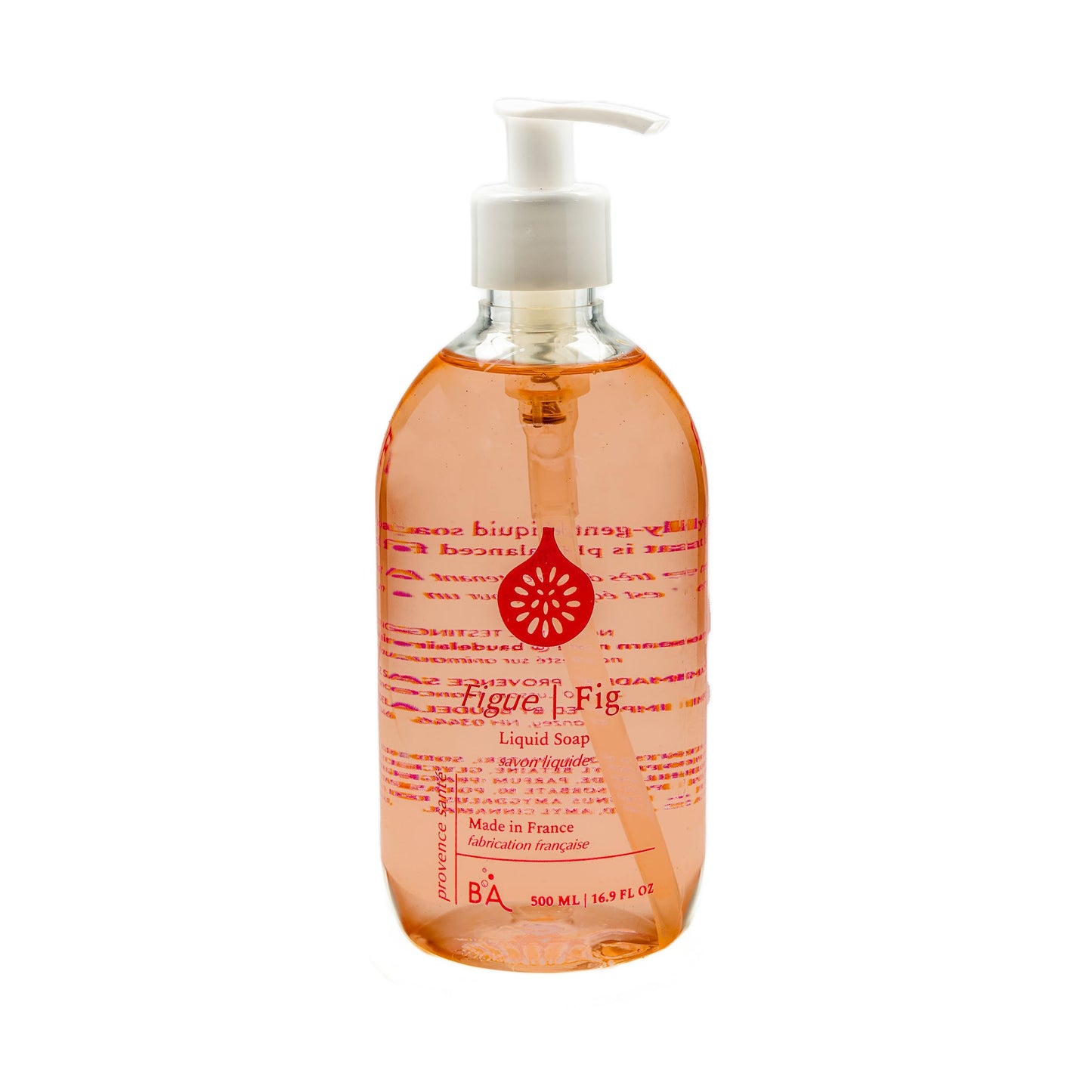 Provence Sante Natural Liquid Soap - Moisturizing Almond Oil Hand Soap with Earthy Fig Scent - Elegant Pump Dispenser for Kitchen & Bath (16.9 oz)