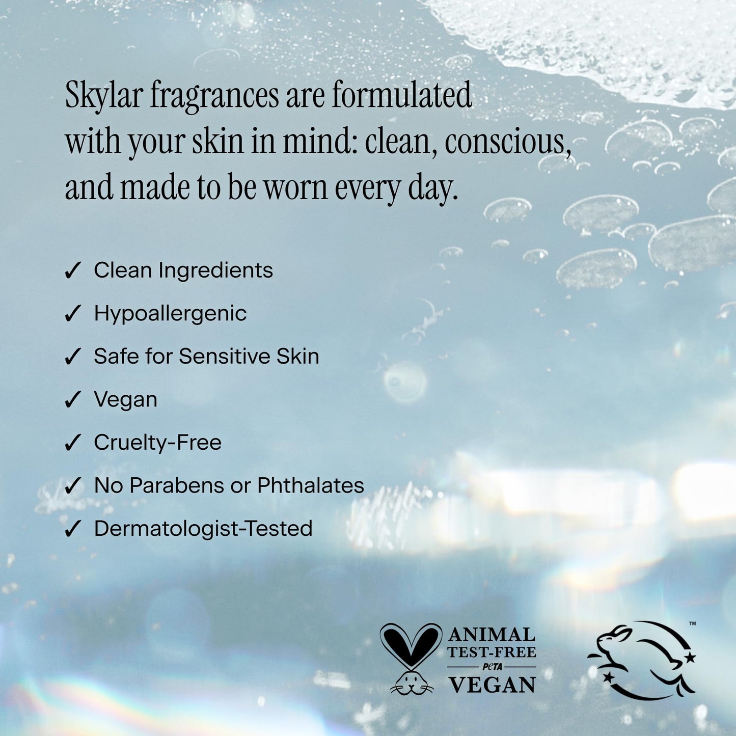 Skylar Salt Air Eau de Parfum 1.7oz – Clean, Hypoallergenic Vegan Perfume for Women & Men, Fresh Scent with Driftwood, Sea Salt & Seaweed