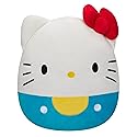Squishmallows Original Sanrio 14in Hello Kitty in Blue Overalls - Official Jazwares Plush (Large)