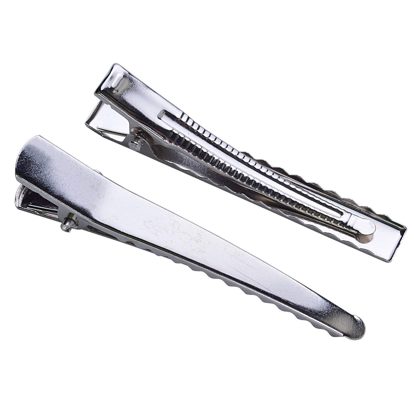 BronaGrand 60pcs Silver Large Long Alligator Hair Clip with Teeth for Arts & Crafts Projects, Dry Hanging Clothing, Office Paper Document