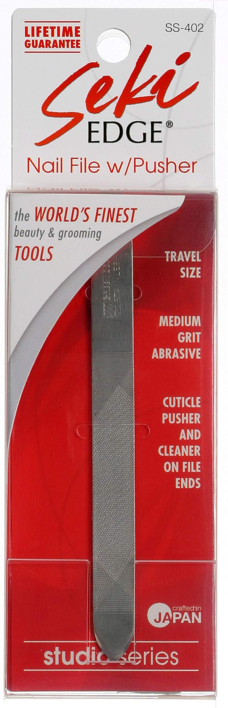 SEKI EDGE SS-402- Nail File with Pusher
