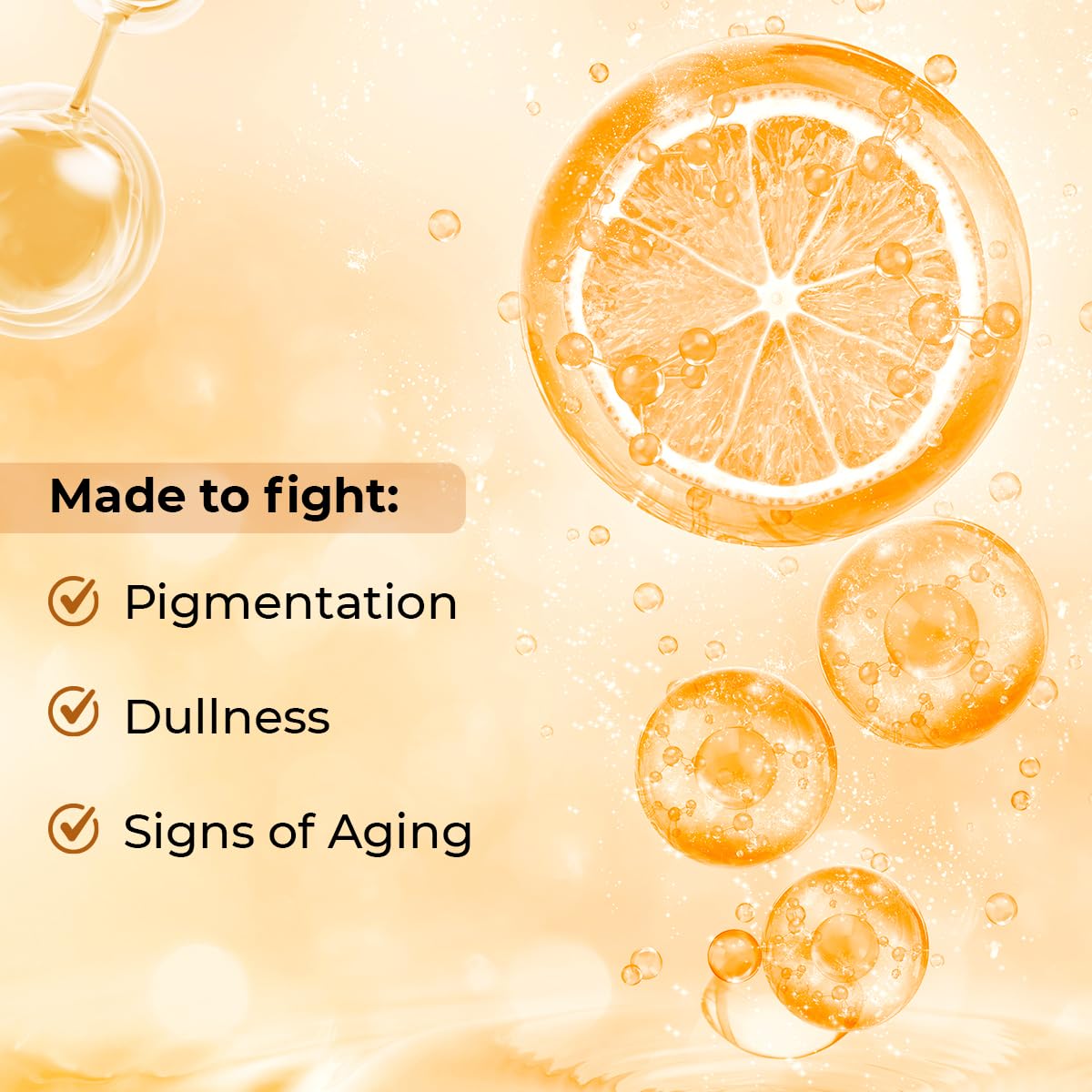 Conscious Chemist Vitamin C 10% Face Serum | 30ml | Brightening & Anti-Aging Serum with Ferulic Acid | Reduces Dark Circles, Fine Lines & Dullness |
