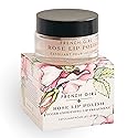 French Girl Rose Lip Scrub - Organic Sugar Scrub For Lips, Hydrating Lip Exfoliator & Moisturizer with Shea Butter & Essential Oils, Treatment for Dry