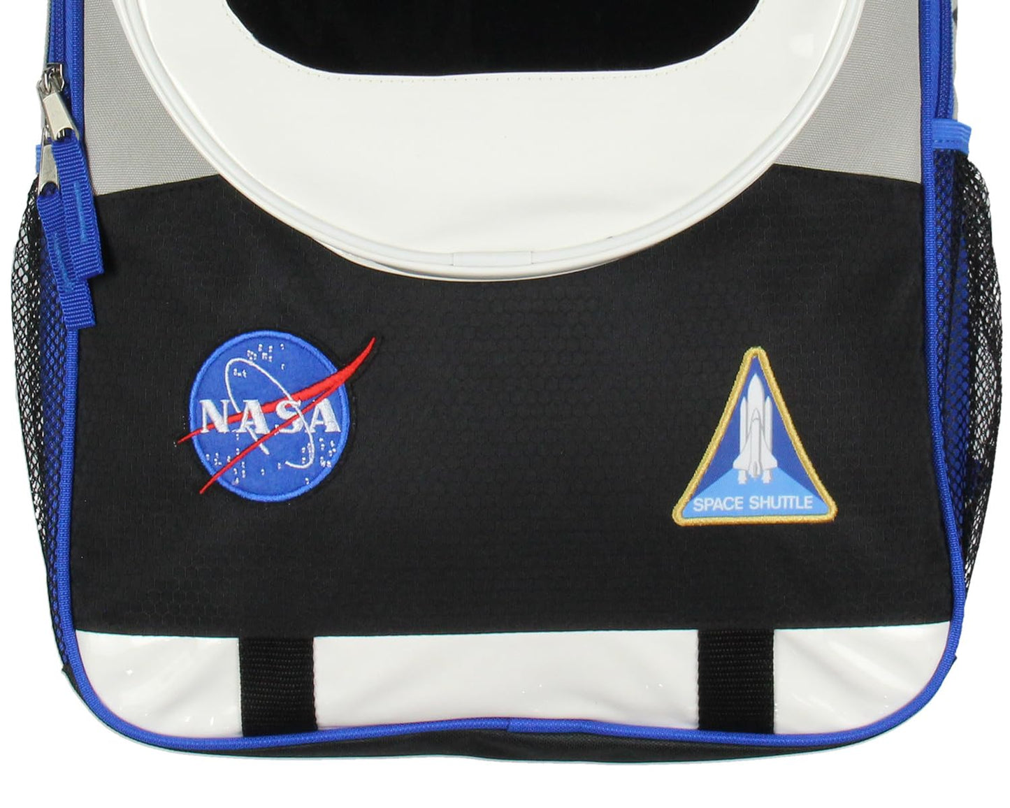NASA Astronaut 17" Backpack Space Shuttle Helmet Suit Meatball Logo Patches Kids Travel School Book Bag